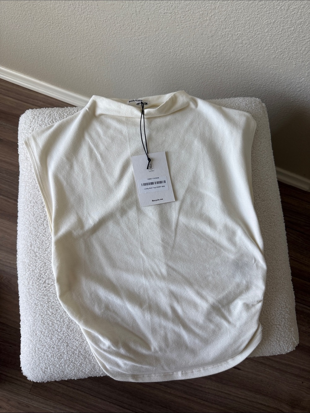 Reformation Cream Sleeveless Tank Top